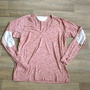 Wilfred Free People Burnout Elbow Patch Long Sleeve Shirt Size Medium